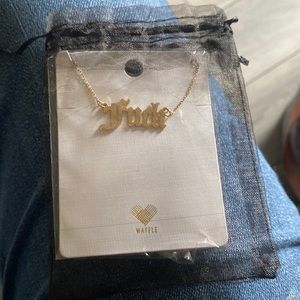 Gold necklace New Said word Fuck .